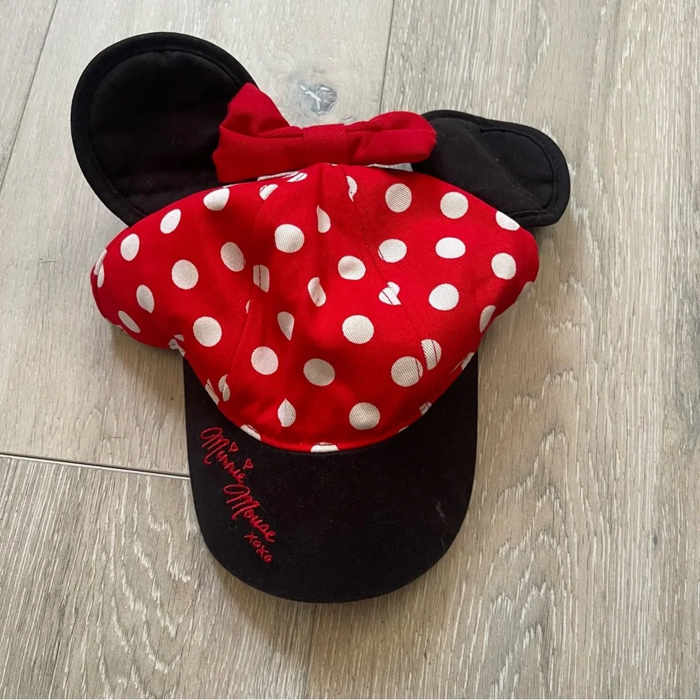 Disney Parks Disneyland Minnie Mouse Ears Youth Snapback Cap Hat
